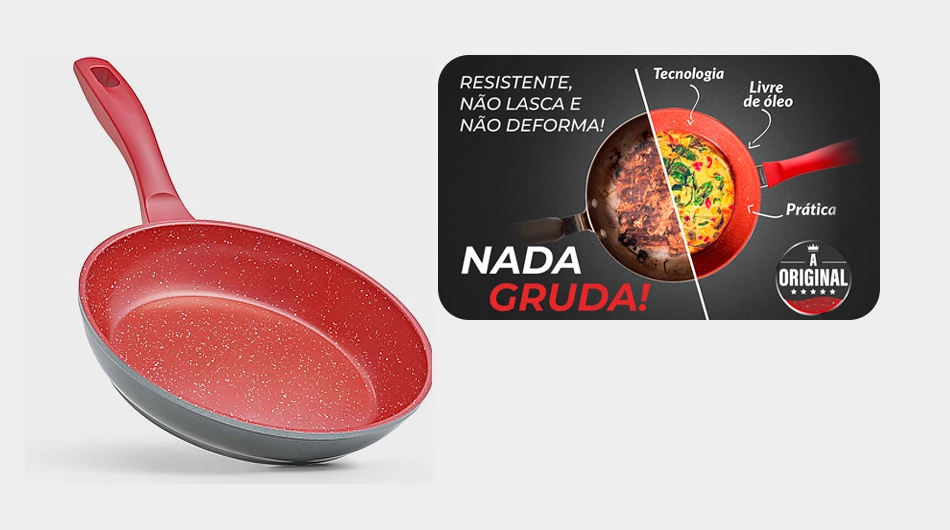 Frigideira Antiaderente Polishop é boa