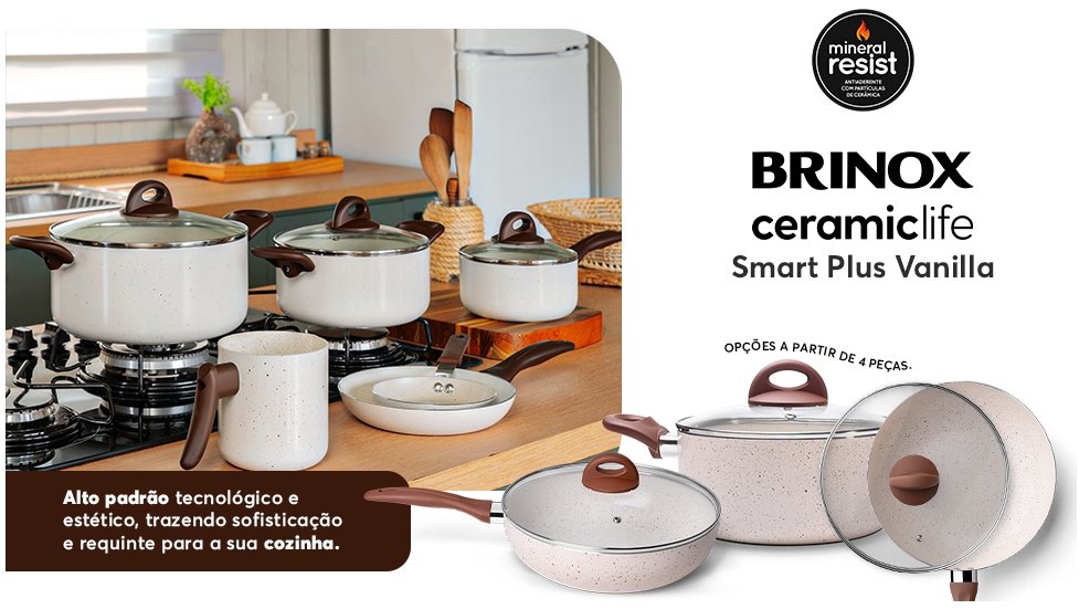 Panela cerâmica Brinox